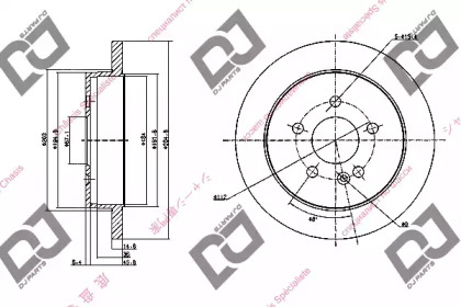 Тормозной диск DJ PARTS BD1154